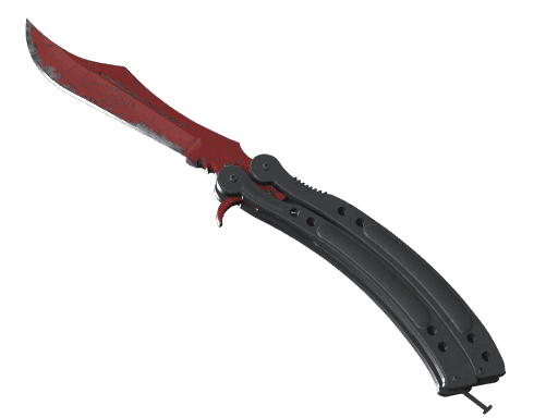 ★ Butterfly Knife | Crimson Web (Well-Worn)
