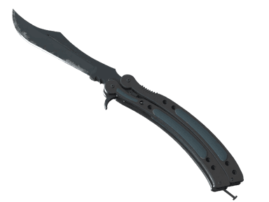 ★ StatTrak™ Butterfly Knife | Night (Well-Worn)