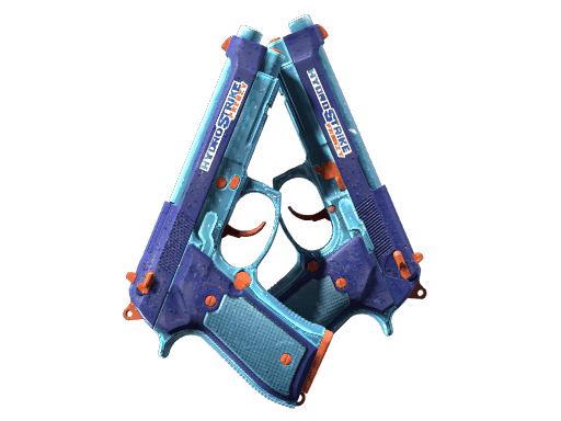 Dual Berettas | Hydro Strike (Battle-Scarred)