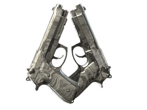 Dual Berettas | Silver Pour (Well-Worn)