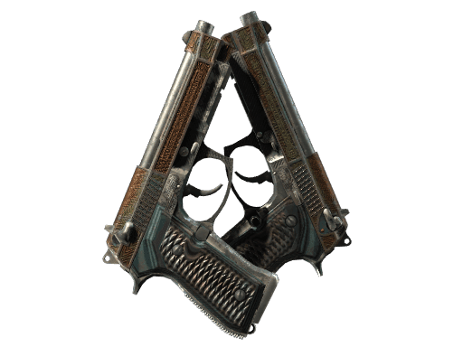 StatTrak™ Dual Berettas | Tread (Battle-Scarred)