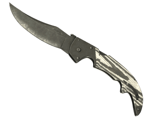 ★ StatTrak™ Falchion Knife | Black Laminate (Battle-Scarred)