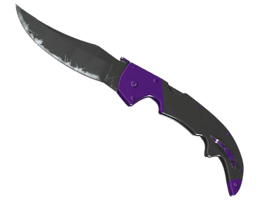 ★ StatTrak™ Falchion Knife | Ultraviolet (Well-Worn)