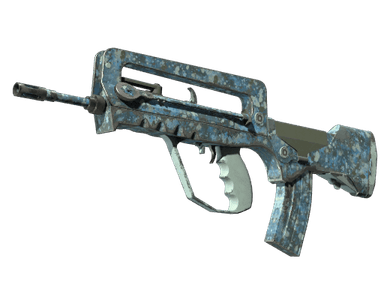 FAMAS | Cyanospatter (Well-Worn)