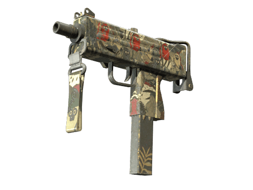 StatTrak™ MAC-10 | Monkeyflage (Battle-Scarred)