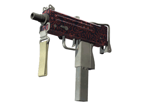 MAC-10 | Red Filigree (Minimal Wear)