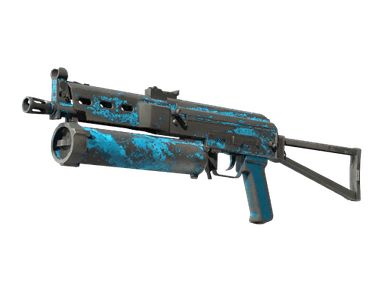 StatTrak™ PP-Bizon | Blue Streak (Battle-Scarred)