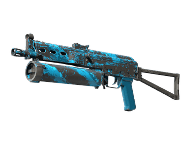 StatTrak™ PP-Bizon | Blue Streak (Well-Worn)
