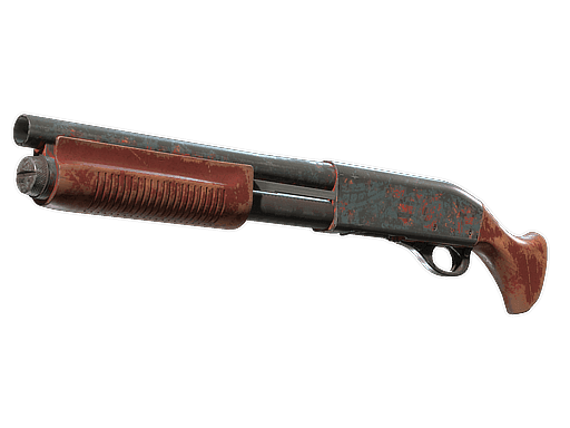 Sawed-Off | Crimson Batik (Battle-Scarred)