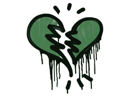 Sealed Graffiti | Broken Heart (Jungle Green)