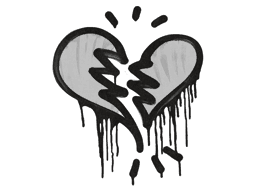 Sealed Graffiti | Broken Heart (Shark White)