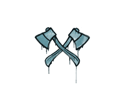 Sealed Graffiti | X-Axes (Wire Blue)
