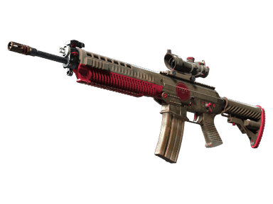 SG 553 | Berry Gel Coat (Battle-Scarred)