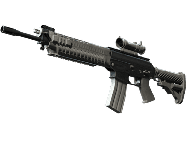 Souvenir SG 553 | Damascus Steel (Battle-Scarred)
