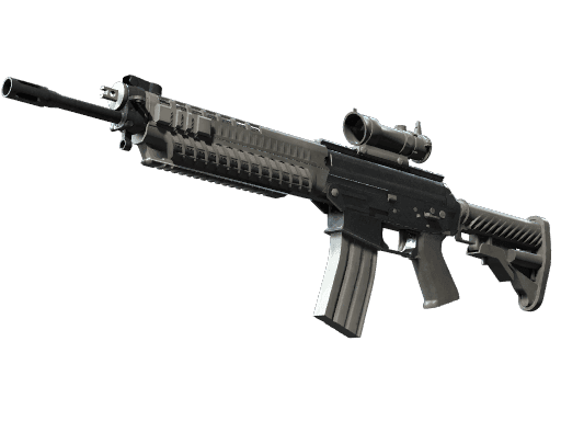 SG 553 | Damascus Steel (Well-Worn)