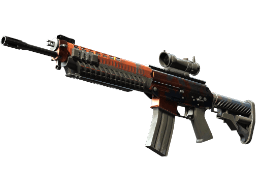 StatTrak™ SG 553 | Danger Close (Well-Worn)
