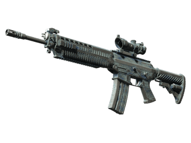 StatTrak™ SG 553 | Wave Spray (Battle-Scarred)