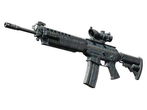SG 553 | Waves Perforated (Battle-Scarred)