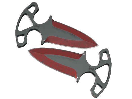 ★ Shadow Daggers | Crimson Web (Well-Worn)