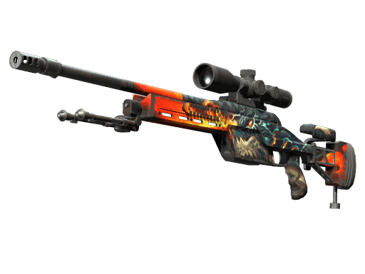 StatTrak™ SSG 08 | Dragonfire (Well-Worn)
