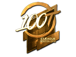 Sticker | 100 Thieves (Gold) | Boston 2018