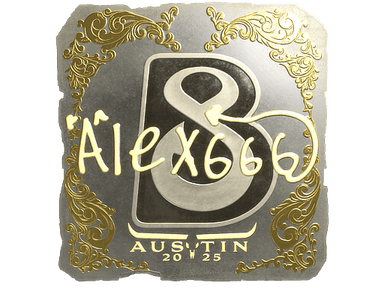 Sticker | alex666 (Gold) | Austin 2025