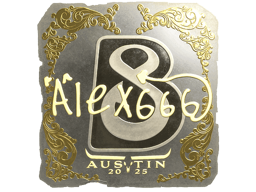 Sticker | alex666 (Gold) | Austin 2025