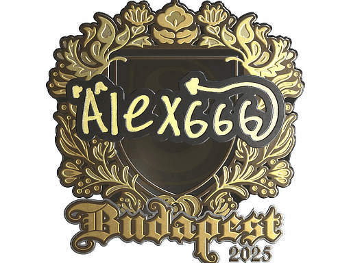 Sticker | alex666 (Gold) | Budapest 2025