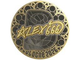 Sticker | alex666 (Gold) | Cologne 2026