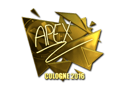 Sticker | apEX (Gold) | Cologne 2016