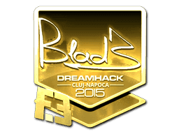Sticker | B1ad3 (Gold) | Cluj-Napoca 2015