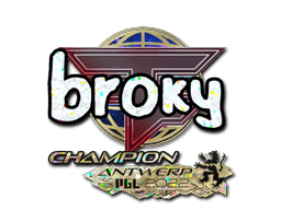 Sticker | broky (Glitter, Champion) | Antwerp 2022