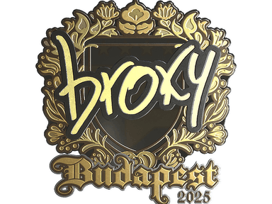 Sticker | broky (Gold) | Budapest 2025