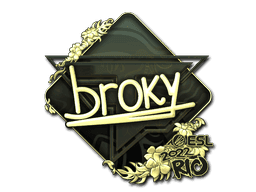 Sticker | broky (Gold) | Rio 2022