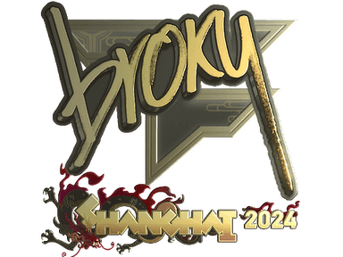 Sticker | broky (Gold) | Shanghai 2024