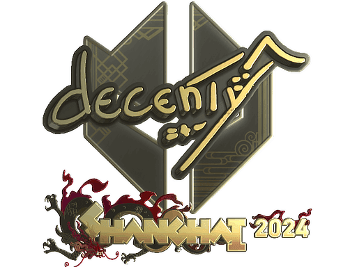 Sticker | decenty (Gold) | Shanghai 2024