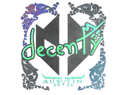Sticker | decenty (Holo) | Austin 2025
