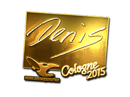 Sticker | denis (Gold) | Cologne 2015