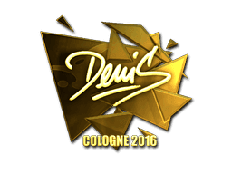 Sticker | denis (Gold) | Cologne 2016