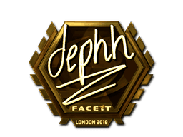 Sticker | dephh (Gold) | London 2018