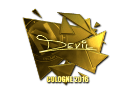 Sticker | DEVIL (Gold) | Cologne 2016