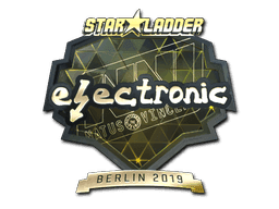 Sticker | electronic (Gold) | Berlin 2019