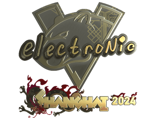 Sticker | electronic (Gold) | Shanghai 2024