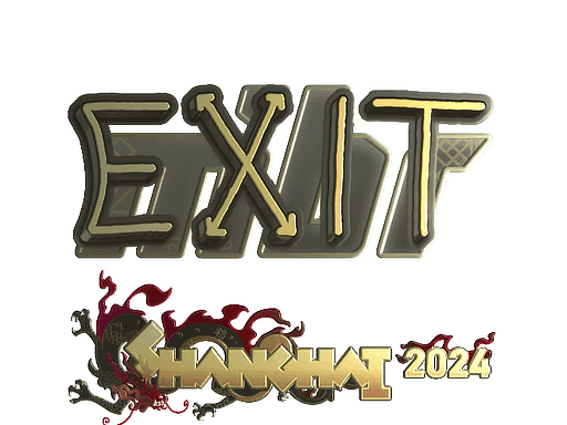 Sticker | exit (Gold) | Shanghai 2024