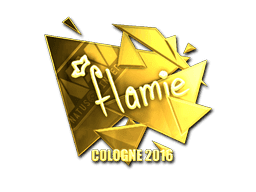 Sticker | flamie (Gold) | Cologne 2016