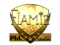 Sticker | flamie (Gold) | Krakow 2017