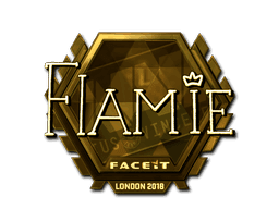 Sticker | flamie (Gold) | London 2018