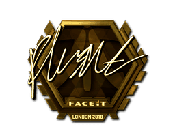 Sticker | flusha (Gold) | London 2018