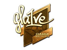 Sticker | gla1ve (Gold) | Boston 2018