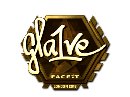 Sticker | gla1ve (Gold) | London 2018